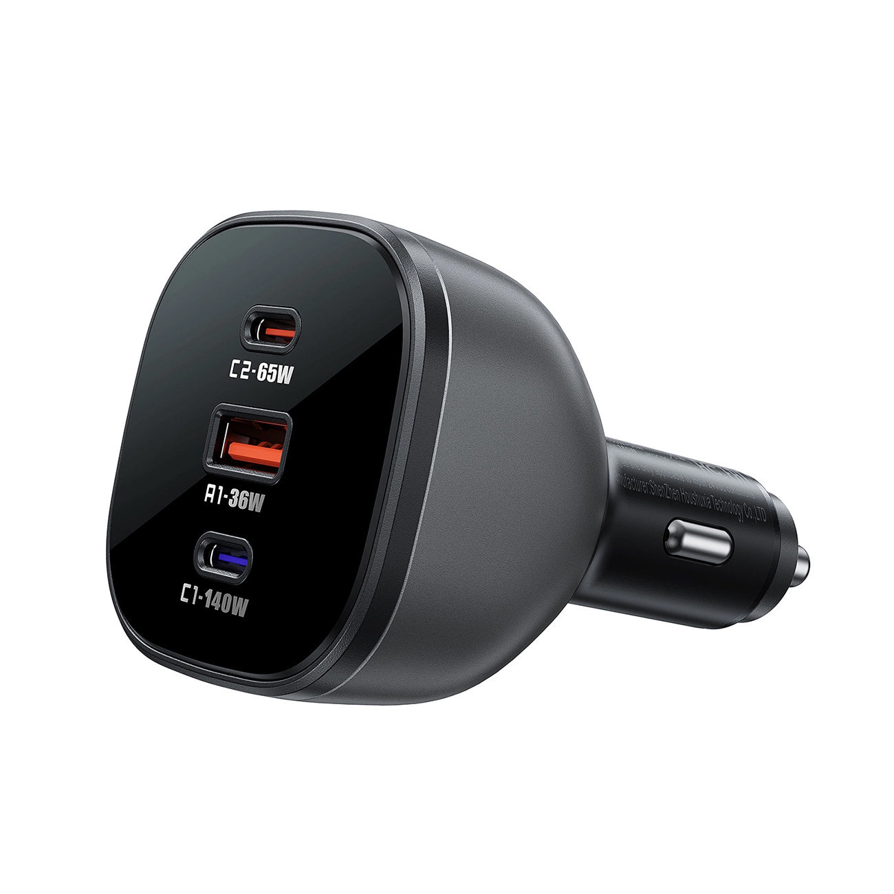 Ładowarka samochodowa Acefast B14, 165W, 5A, 1 x USB-A - 2 x USB-C, Czarna