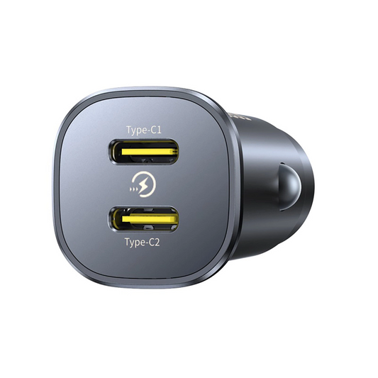 Ładowarka samochodowa Baseus GoTrip, 30W, 3A, 2 x USB-C, Czarna