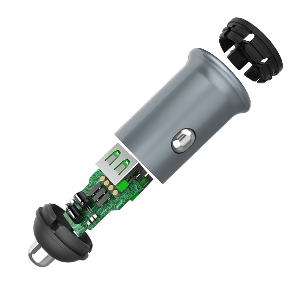 Ładowarka samochodowa ColorWay, 36W, 3A, 2 x USB-A, Szara