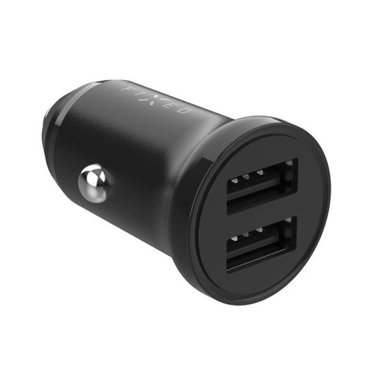 Ładowarka samochodowa Fixed, 15.5W, 3A, 2 x USB-A, Czarna