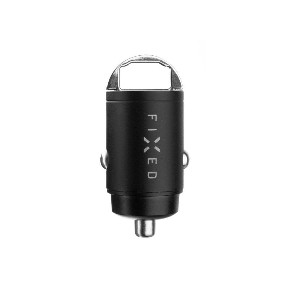 Ładowarka samochodowa Fixed, 30W, 3A, 1 x USB-A - 1 x USB-C, Czarna