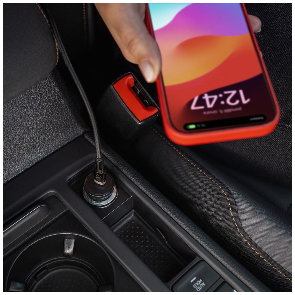 Ładowarka samochodowa Fixed, 30W, 3A, 1 x USB-C, Czarna