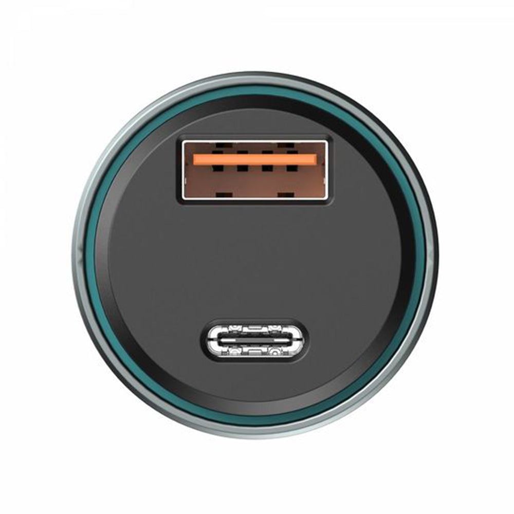 Ładowarka samochodowa HAVIT CC2017, 45W, 3A, 1 x USB-A - 1 x USB-C, Czarno-Niebieska