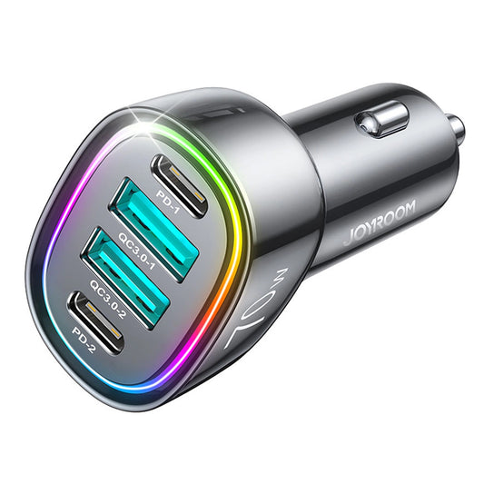 Ładowarka samochodowa Joyroom JR-CL29, 70W, 3A, 2 x USB-A - 2 x USB-C, czarna