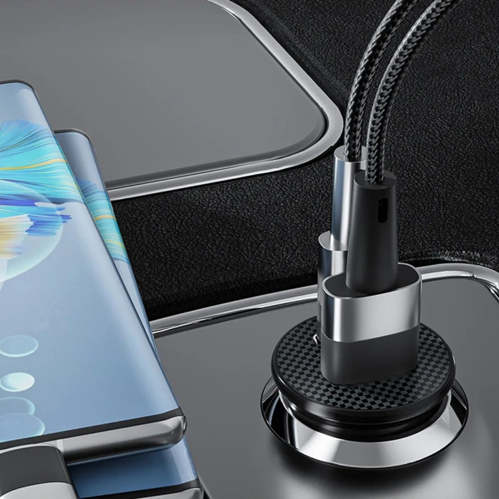 Ładowarka samochodowa Techsuit C4 MiniFuseX, 20W, 3A, 1 x USB-A - 1 x USB-C, Czarna