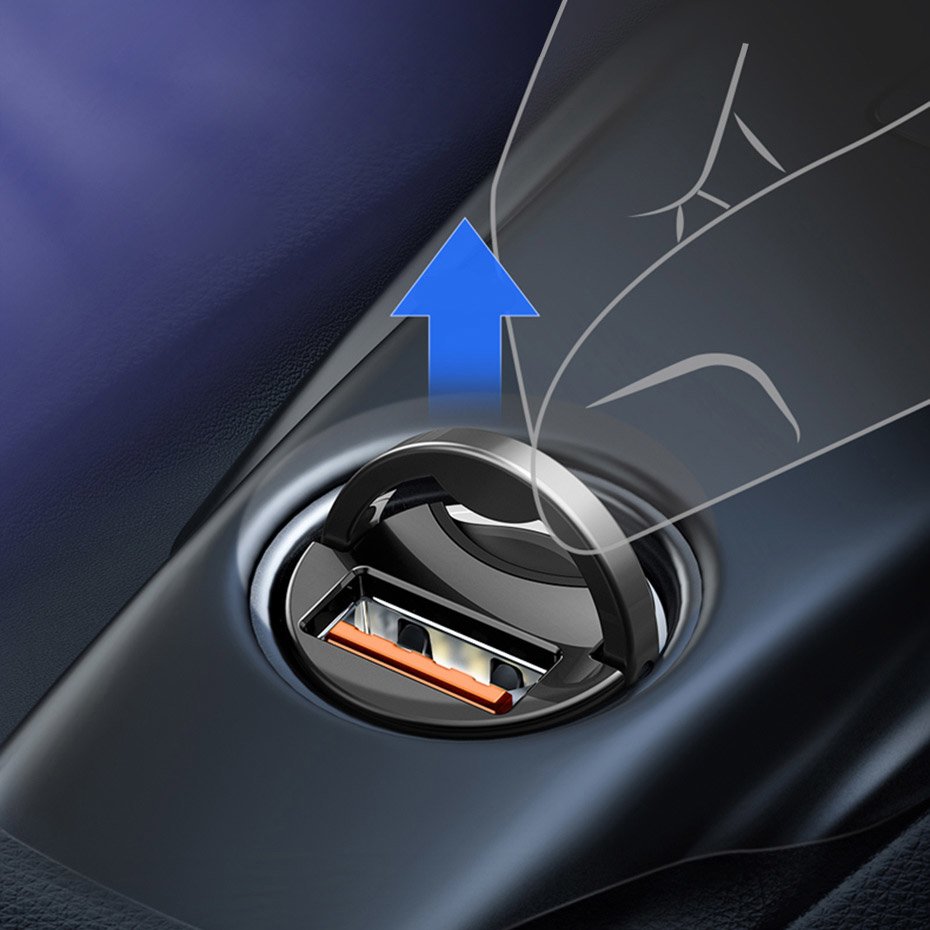 Ładowarka samochodowa Baseus Star Mini, 30W, 5A, 1 x USB-C, szara VCHX-B0G