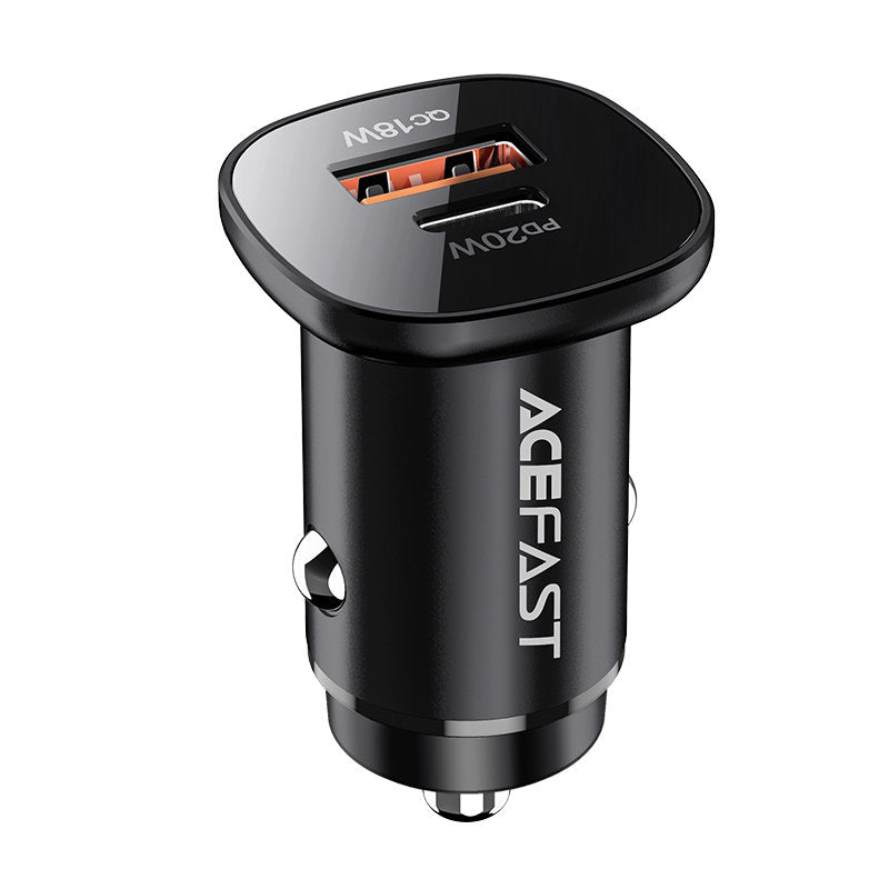 Ładowarka samochodowa Acefast B1, 38W, 3A, 1 x USB-A - 1 x USB-C, Czarna