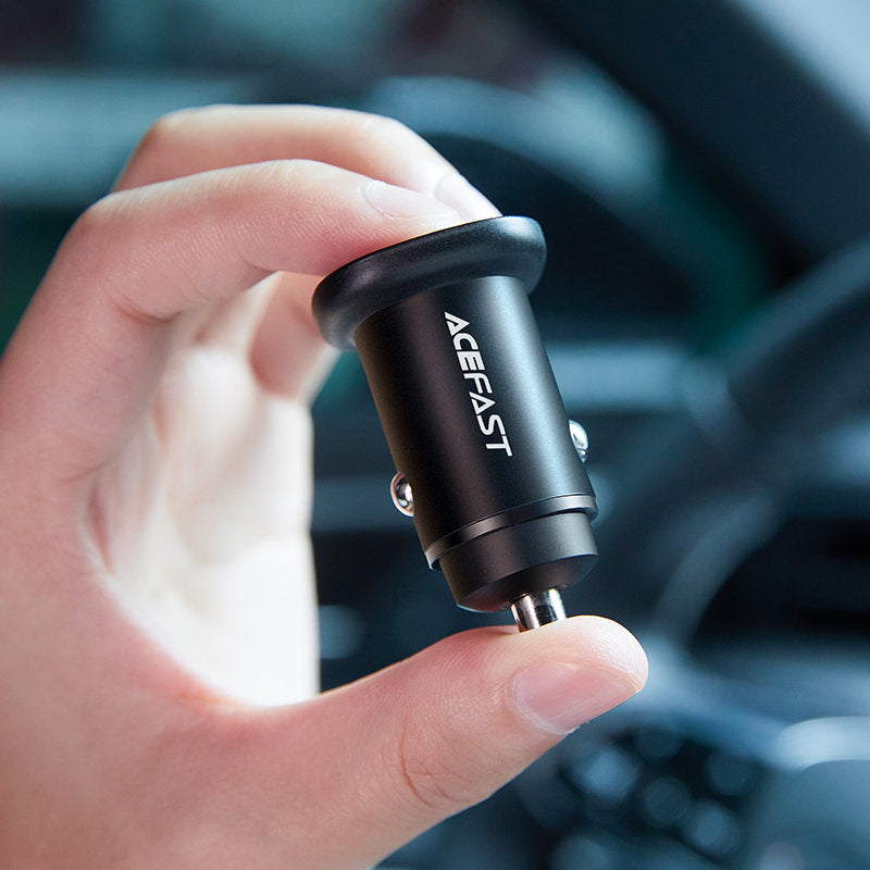 Ładowarka samochodowa Acefast B1, 38W, 3A, 1 x USB-A - 1 x USB-C, Czarna