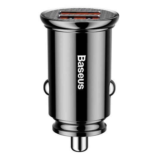 Ładowarka samochodowa Baseus, 30W, 5A, 2 x USB-A, czarna CCALL-YD01