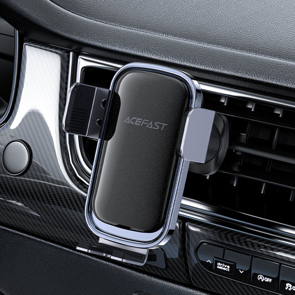 Acefast D39 Wireless Car Charger with Solar Panel, 15W, 1.67A, Black