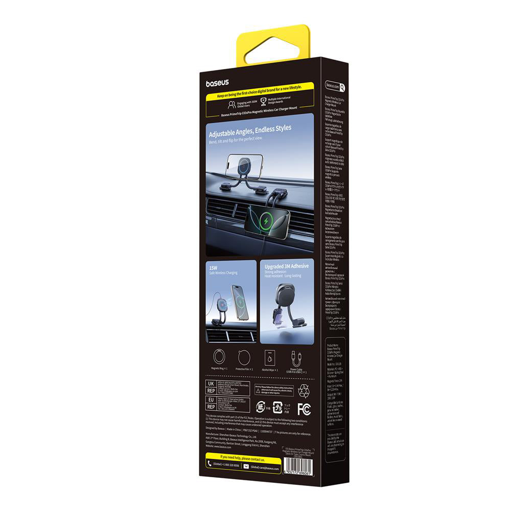 Ładowarka samochodowa bezprzewodowa Baseus PrimeTrip C03s Pro, 15W, 1.67A, Czarna C0013803