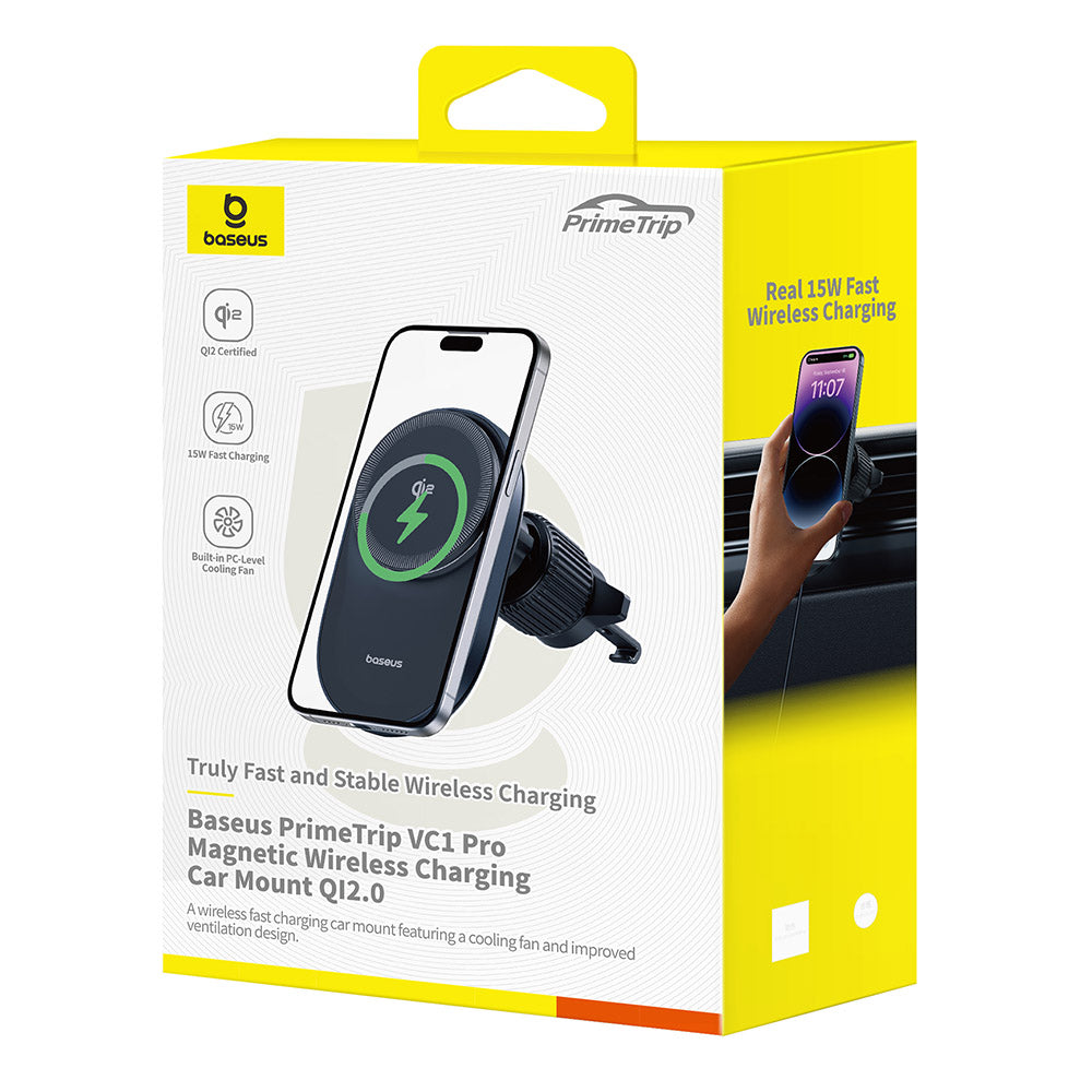 Ładowarka samochodowa bezprzewodowa Baseus PrimeTrip VC1 Pro, 15W, 1.67A, Czarna C40141000111-00