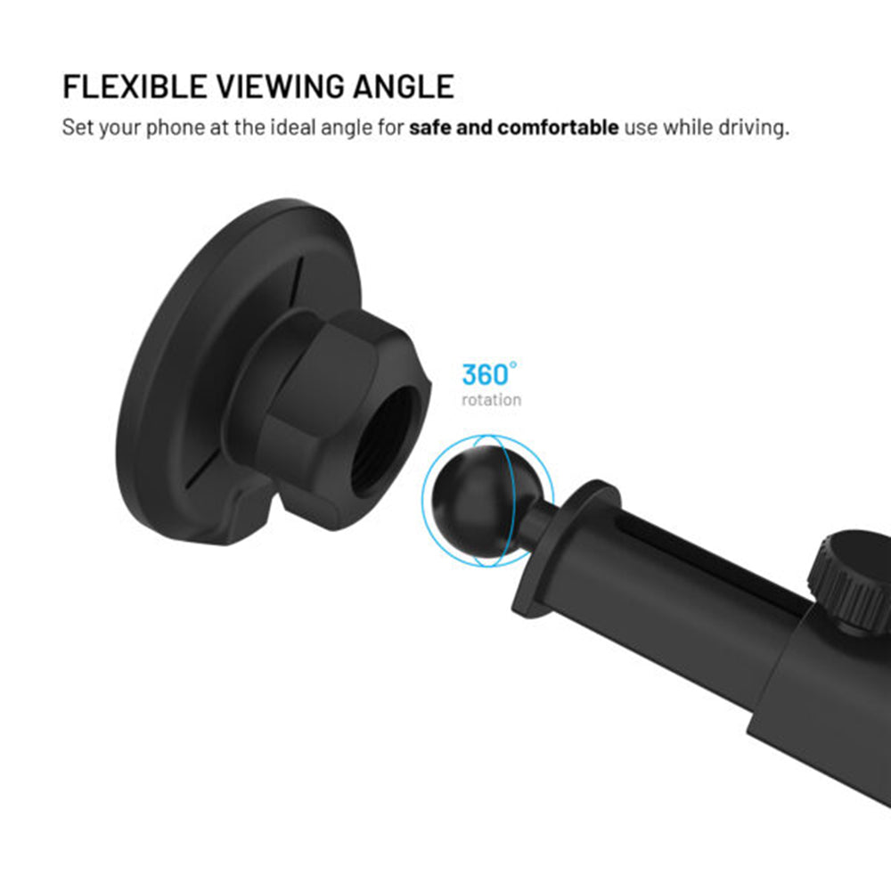 Ładowarka samochodowa bezprzewodowa Fixed MagRound 2 XL, 15W, 1.67A, Czarna