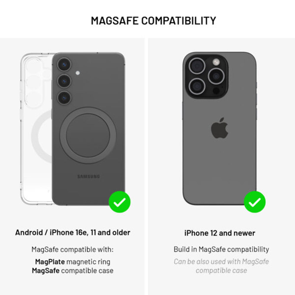 Ładowarka samochodowa bezprzewodowa Fixed MagRound 2 XL, 15W, 1.67A, Czarna