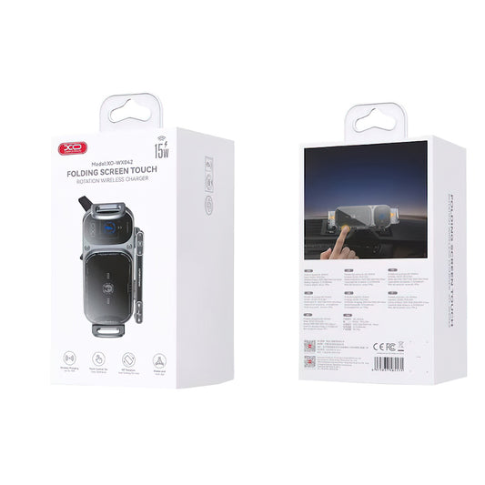 Ładowarka samochodowa bezprzewodowa XO Design WX041, 15W, 1.67A, Czarna