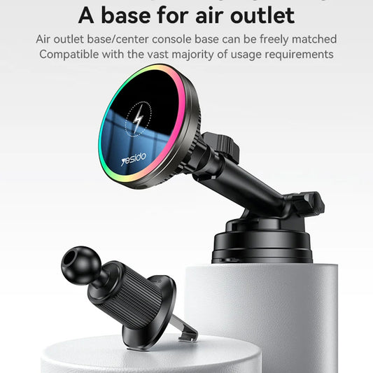 Ładowarka samochodowa bezprzewodowa Yesido C315, 15W, 1.67A, Czarna