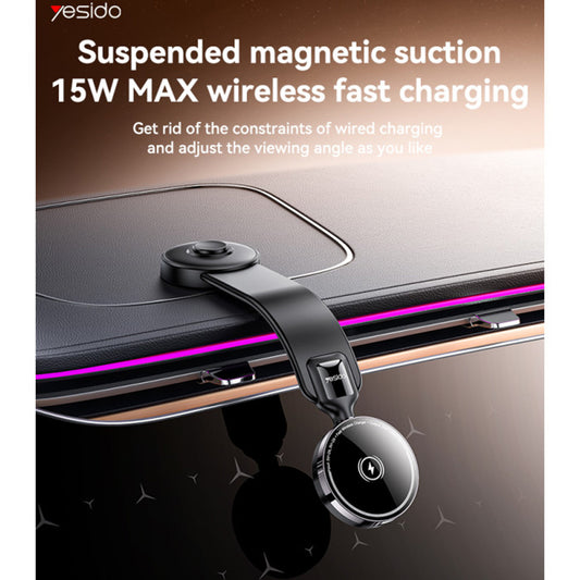 Ładowarka samochodowa bezprzewodowa Yesido C316, 15W, 1.67A, Czarna