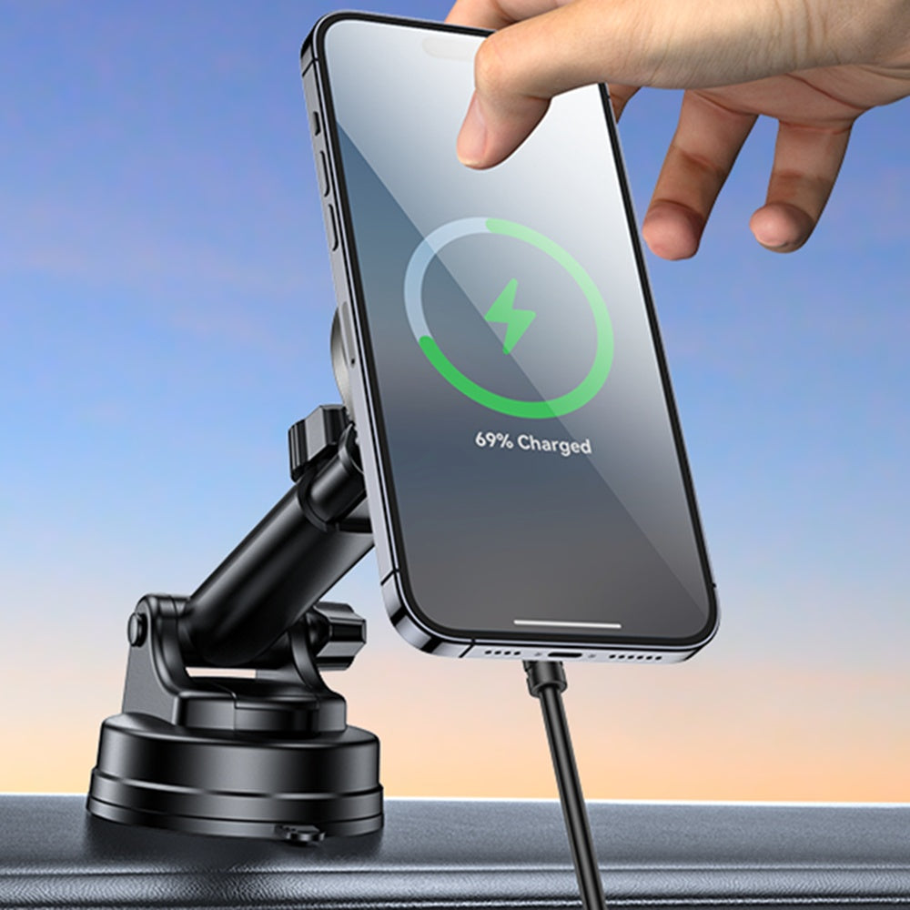 Ładowarka samochodowa bezprzewodowa Yesido DS30, 15W, 1.67A, Czarna