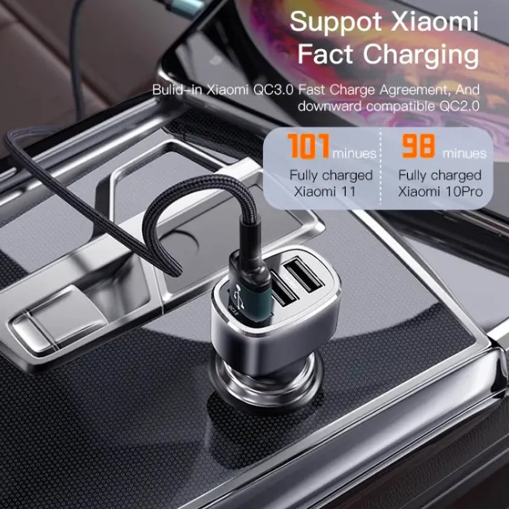 Ładowarka samochodowa Yesido Y46, 42W, 3A, 3 x USB-A, Czarna