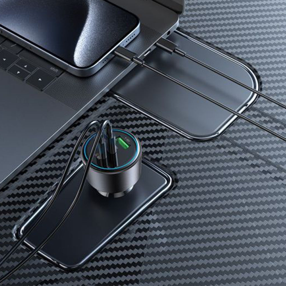 Ładowarka samochodowa Yesido Y59, 200W, 5A, 1 x USB-A - 2 x USB-C, Czarny