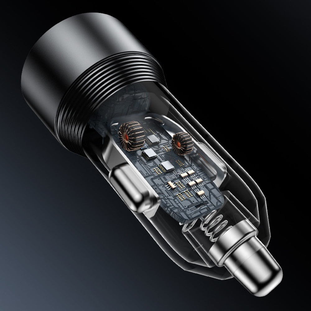 Ładowarka samochodowa Yesido Y64, 50W, 3A, 1 x USB-A - 1 x USB-C, Czarny