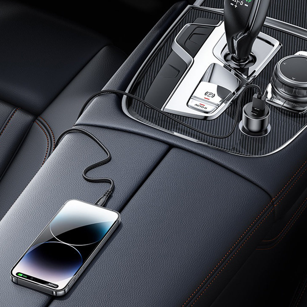 Ładowarka samochodowa Yesido Y65, 100W, 5A, 1 x USB-A - 1 x USB-C, Czarna