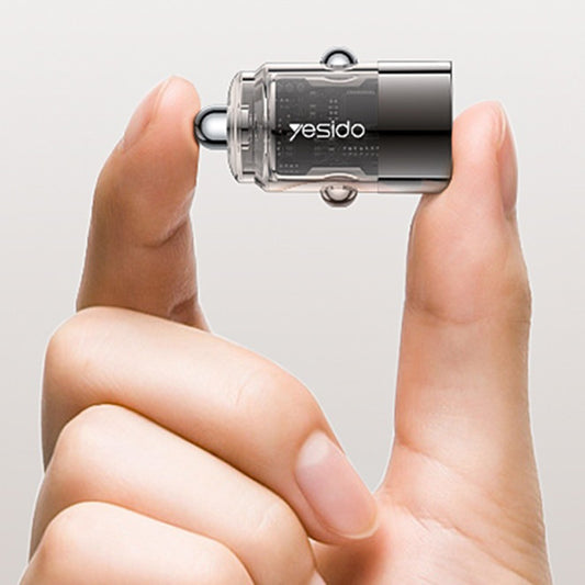 Ładowarka samochodowa Yesido Y67, 45W, 3A, 1 x USB-C, Czarna