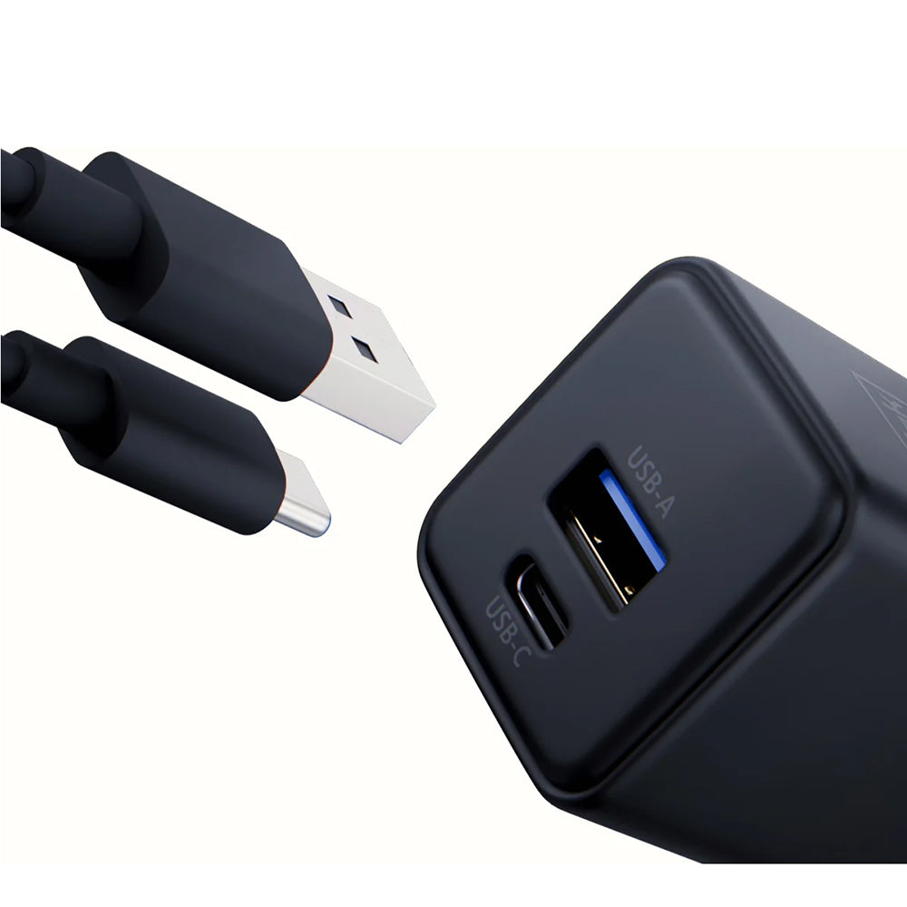 Ładowarka sieciowa 3MK Hyper, 20W, 3A, 1 x USB-A - 1 x USB-C, Czarny