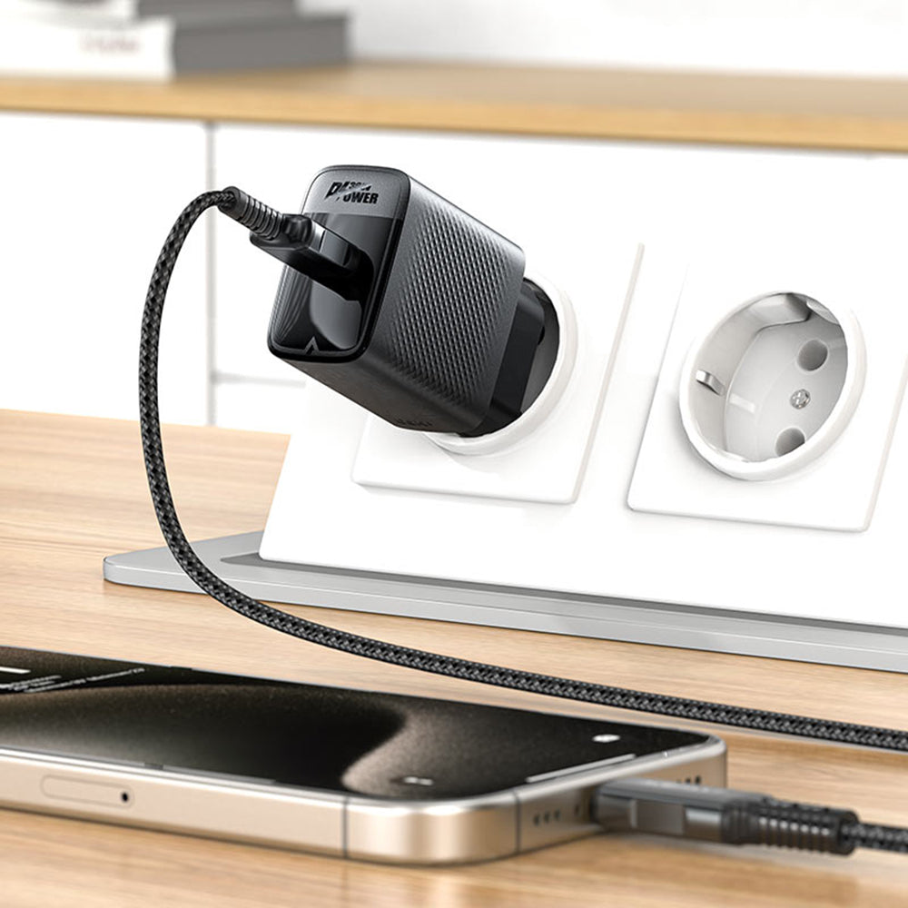 Ładowarka sieciowa Acefast A102, 30W, 3A, 1 x USB-C, Czarny