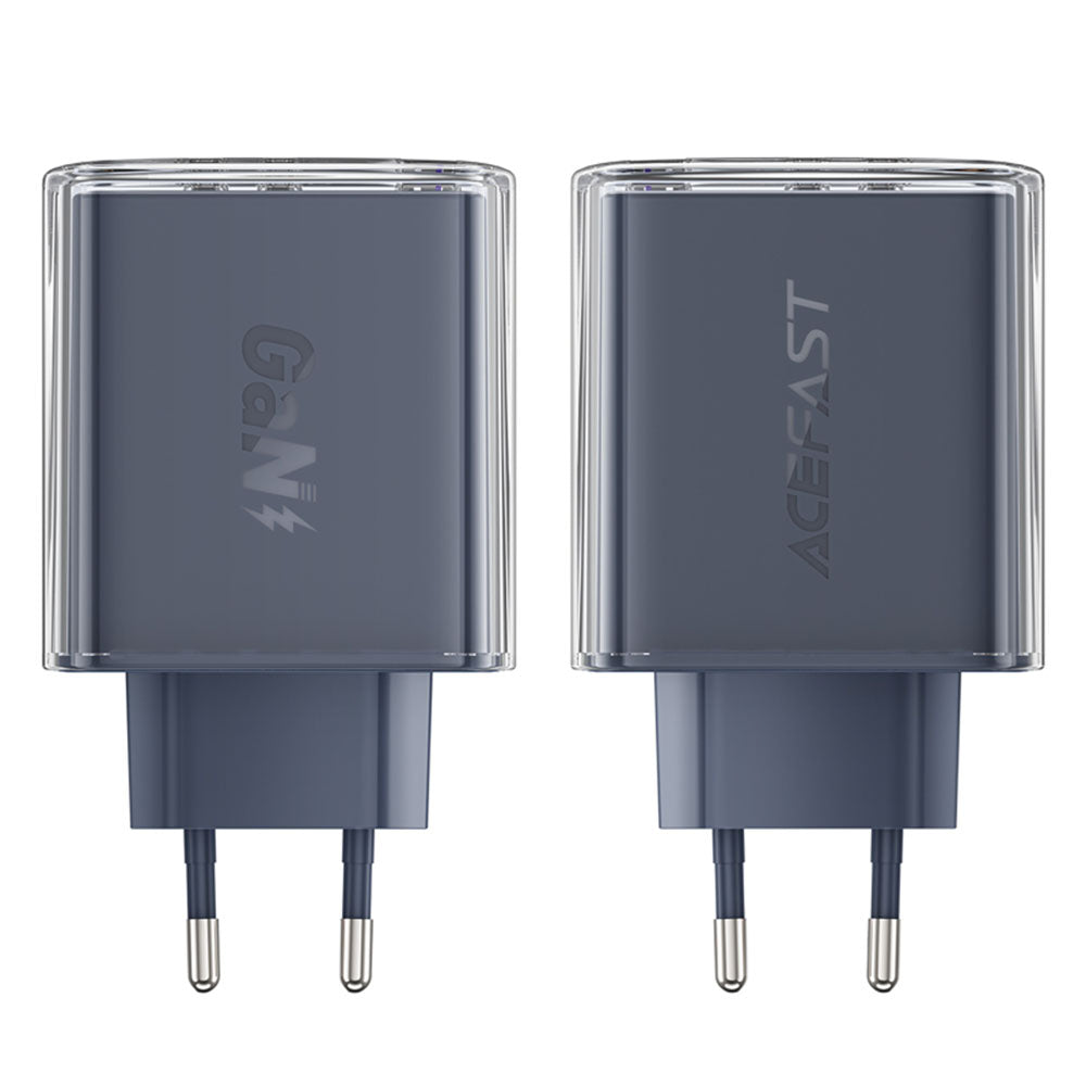 Ładowarka sieciowa Acefast A45 Exploration, 65W, 3.25A, 1 x USB-A - 2 x USB-C, Szara