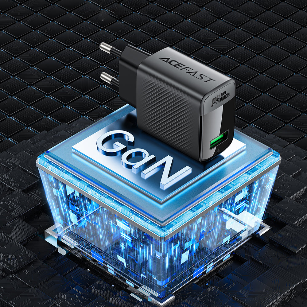 Ładowarka sieciowa Acefast A90, 18W, 3A, 1 x USB-A, Czarna