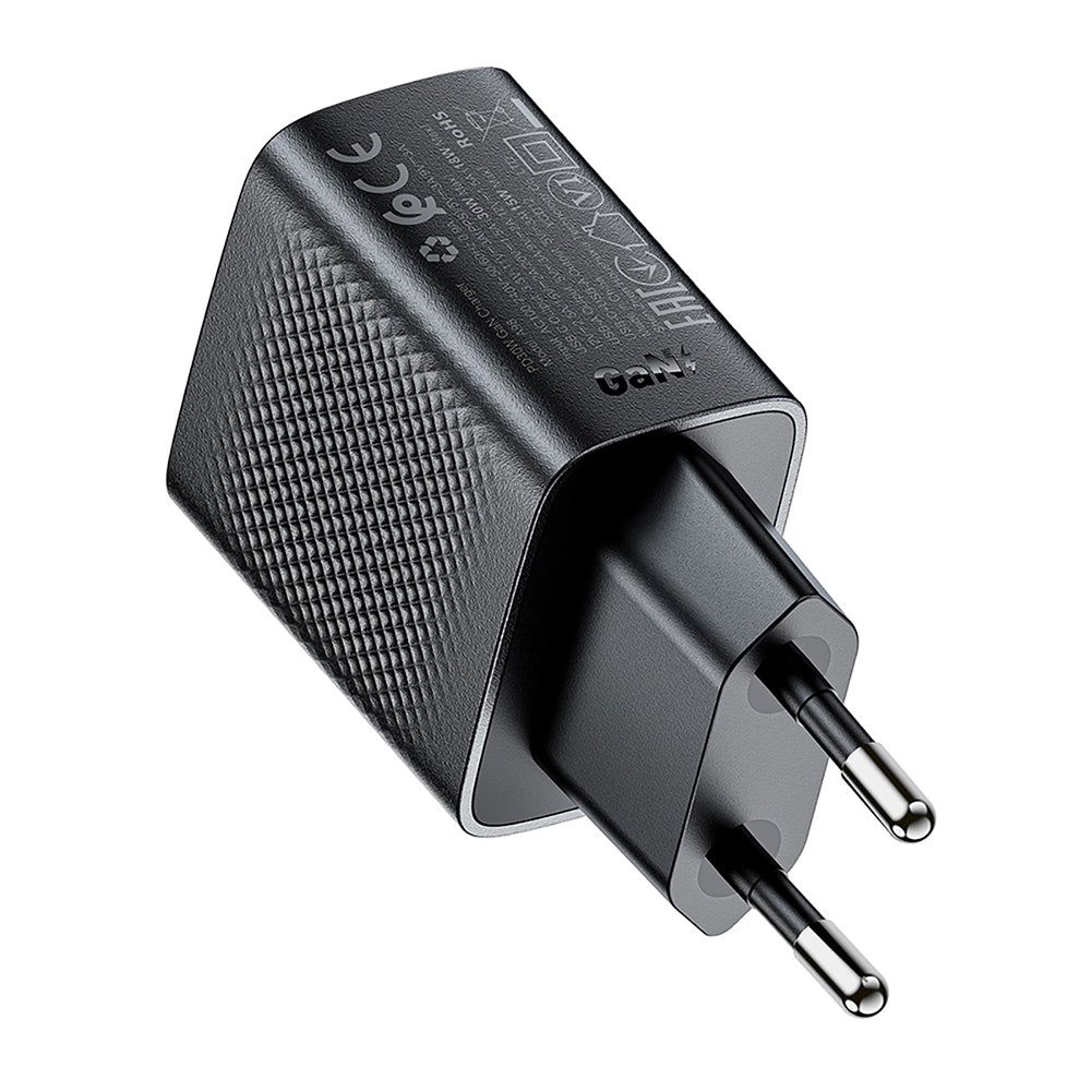Ładowarka sieciowa Acefast A98, 30W, 3A, 1 x USB-A - 1 x USB-C, Czarna