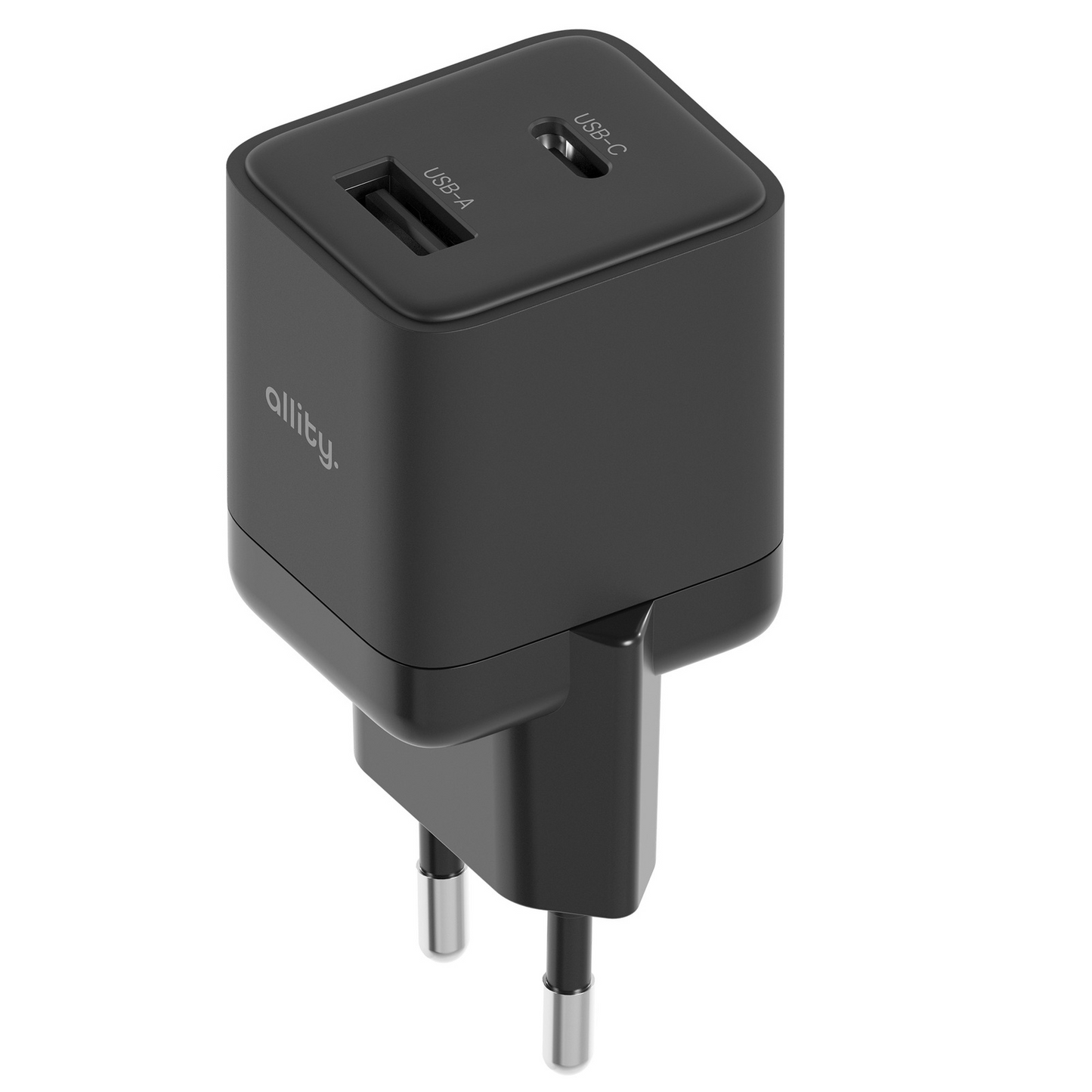 Ładowarka sieciowa Allity. ATC-01-30WAC Mini, 30W, 3A, 1 x USB-A - 1 x USB-C, Czarny