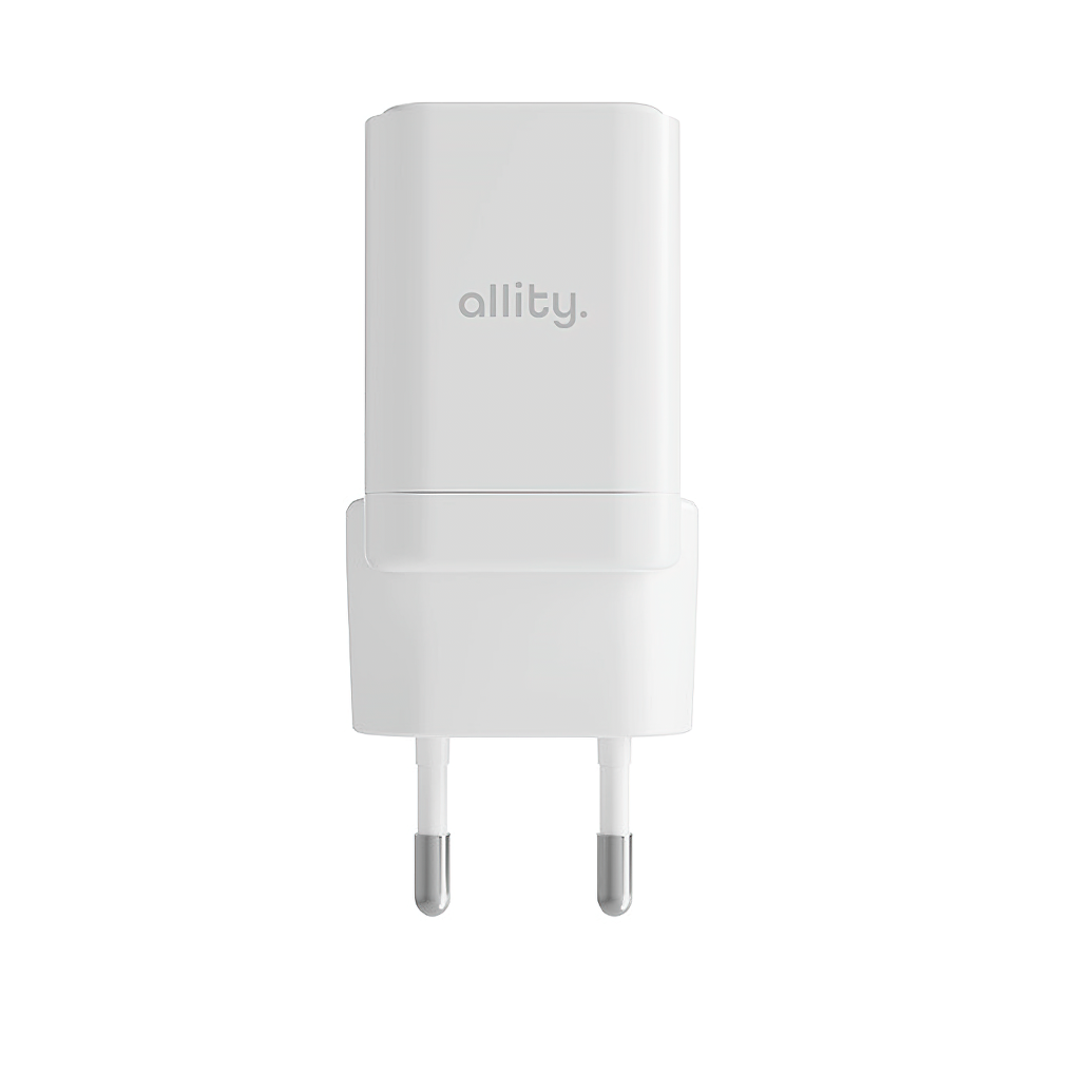 Ładowarka sieciowa Allity. ATC-01-30WAC Mini, 30W, 3A, 1 x USB-A - 1 x USB-C, Biały