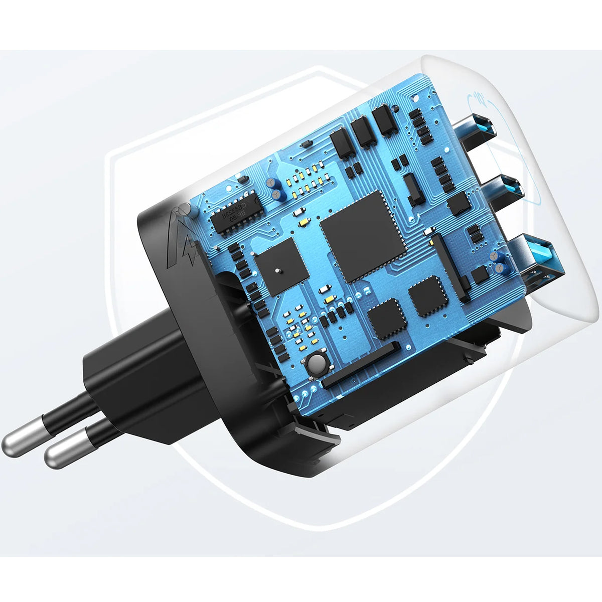 Ładowarka sieciowa Anker 336, 67W, 3.25A, 1 x USB-A - 2 x USB-C, Czarny A2674G11