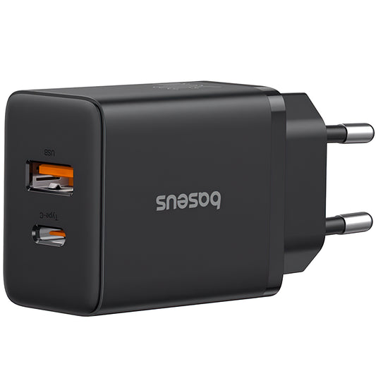 Ładowarka sieciowa Baseus Cube, 30 W, 2,4 A, 1 x USB-A - 1 x USB-C, czarna P10111404113113-00
