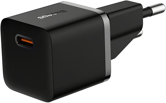 Ładowarka sieciowa Baseus GaN5 Mini, 20W, 3A, 1 x USB-C, czarna CCGN05010101