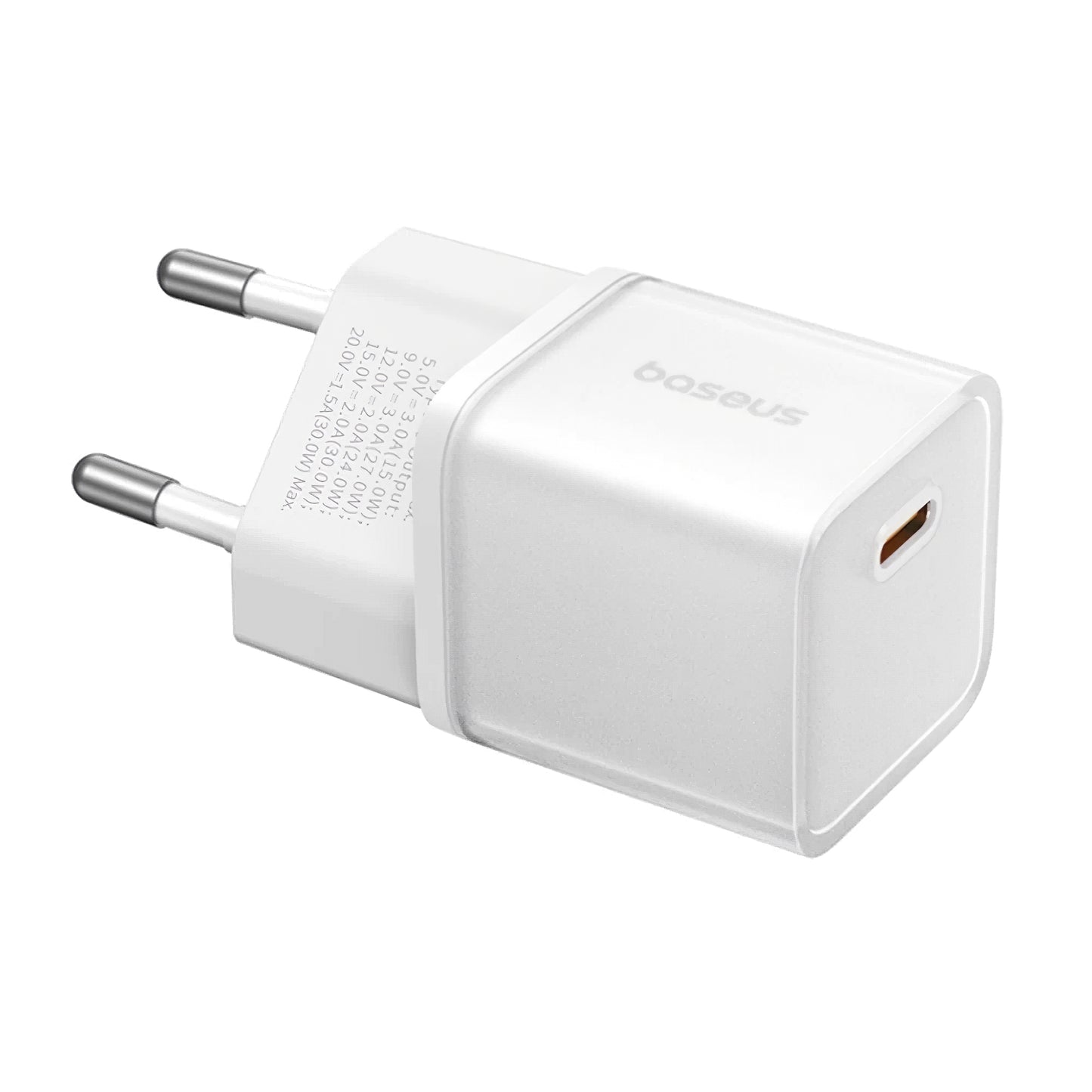 Ładowarka sieciowa Baseus GaN5S, 20W, 3A, 1 x USB-C, biała P1016250503213-00