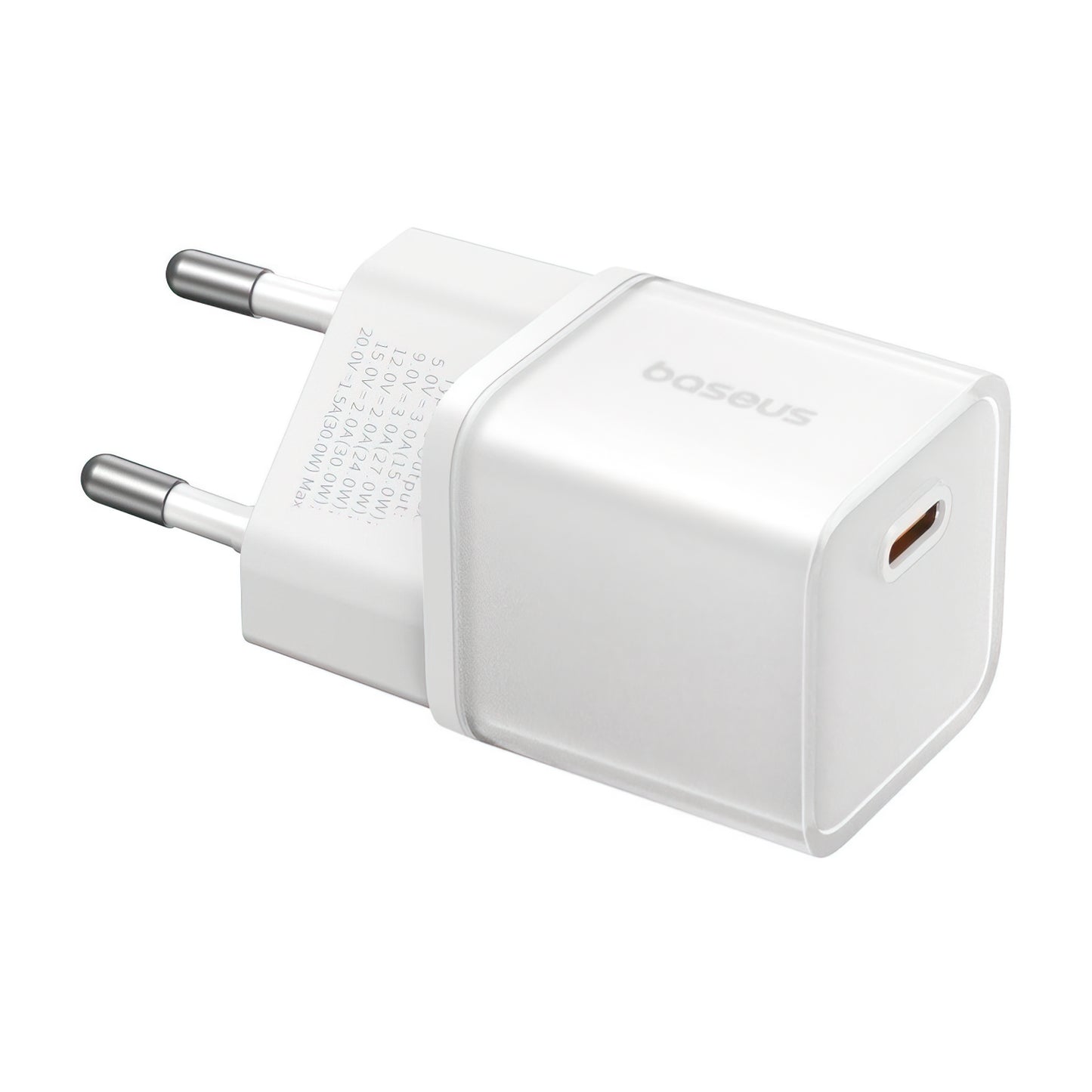 Ładowarka sieciowa Baseus GaN5S, 30W, 3A, 1 x USB-C, Biała P10162504213-00
