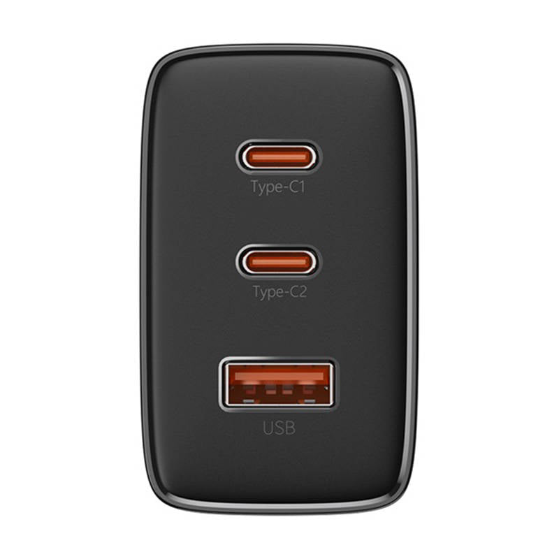 Baseus Cube Pro Network Charger, 65W, 3.25A, 1 x USB-A - 2 x USB-C, Black P10152301113-00