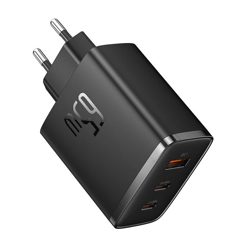 Baseus Cube Pro Network Charger, 65W, 3.25A, 1 x USB-A - 2 x USB-C, Black P10152301113-00