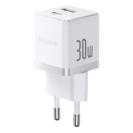 Ładowarka sieciowa Baseus Palm, 30W, 3A, 1 x USB-A - 1 x USB-C, Biała P1011160A213-00
