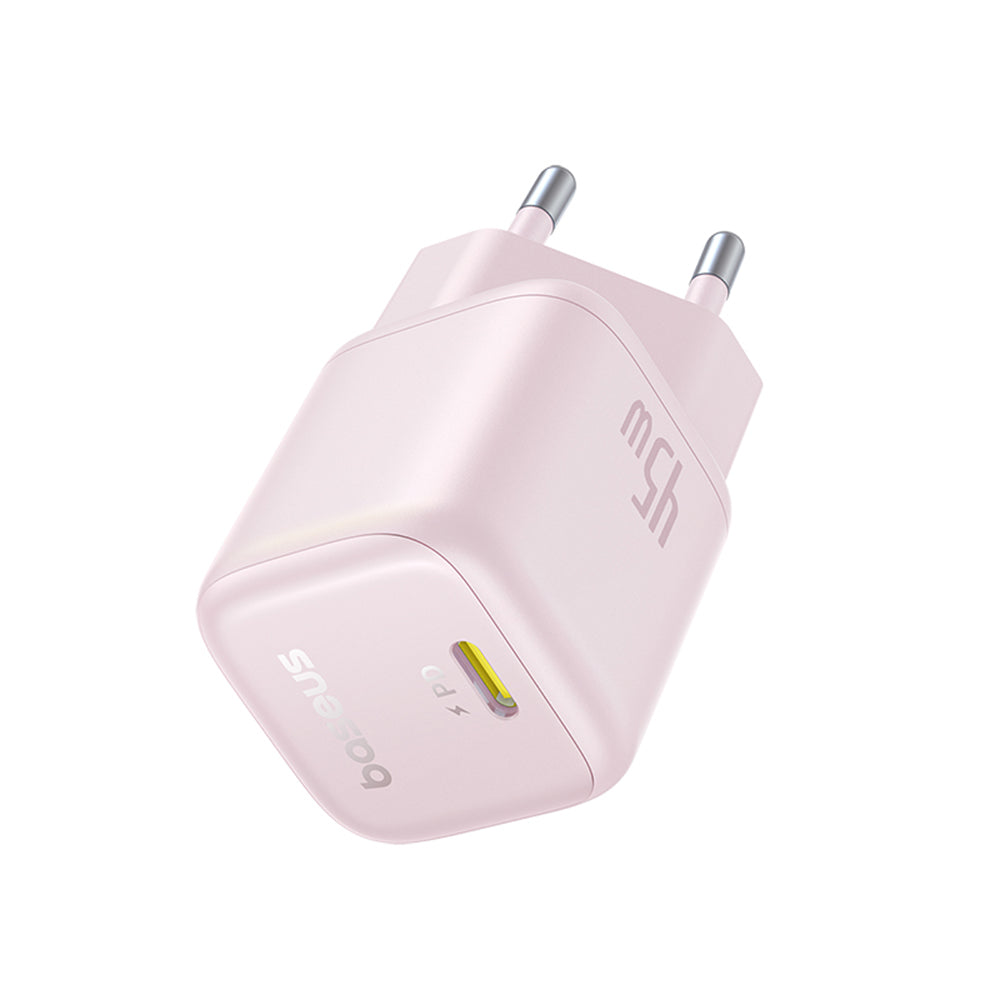 Ładowarka sieciowa Baseus PicoGo, 45W, 3A, 1 x USB-C, Różowa P10176800413-00