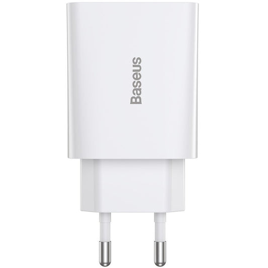 Ładowarka sieciowa Baseus Speed Mini, 20W, 3A, 1 x USB-C, Biała CCFS-SN02