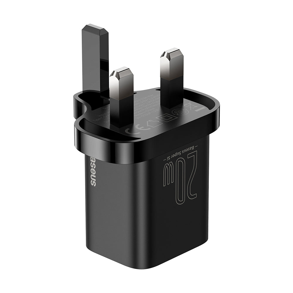 Ładowarka sieciowa Baseus Super Si UK, 20W, 3A, 1 x USB-C, Czarna CCSUP-K01