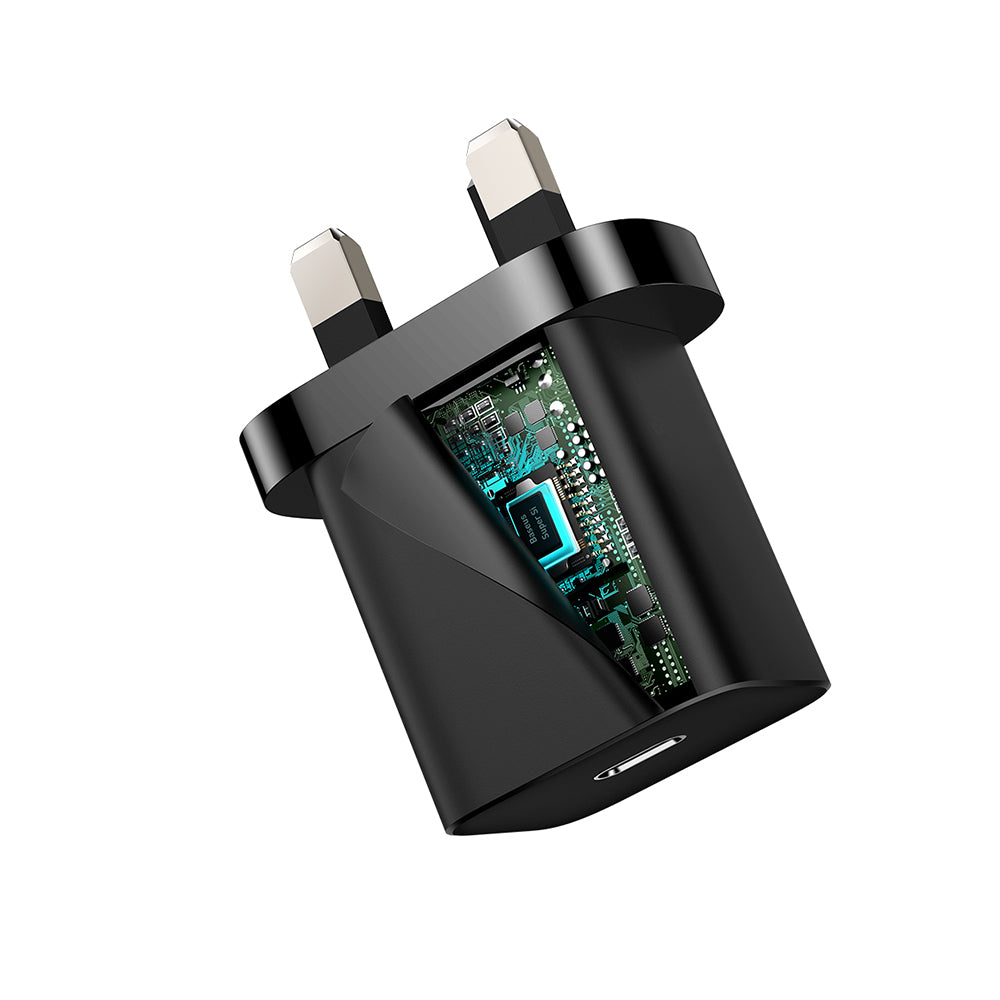 Ładowarka sieciowa Baseus Super Si UK, 20W, 3A, 1 x USB-C, Czarna CCSUP-K01
