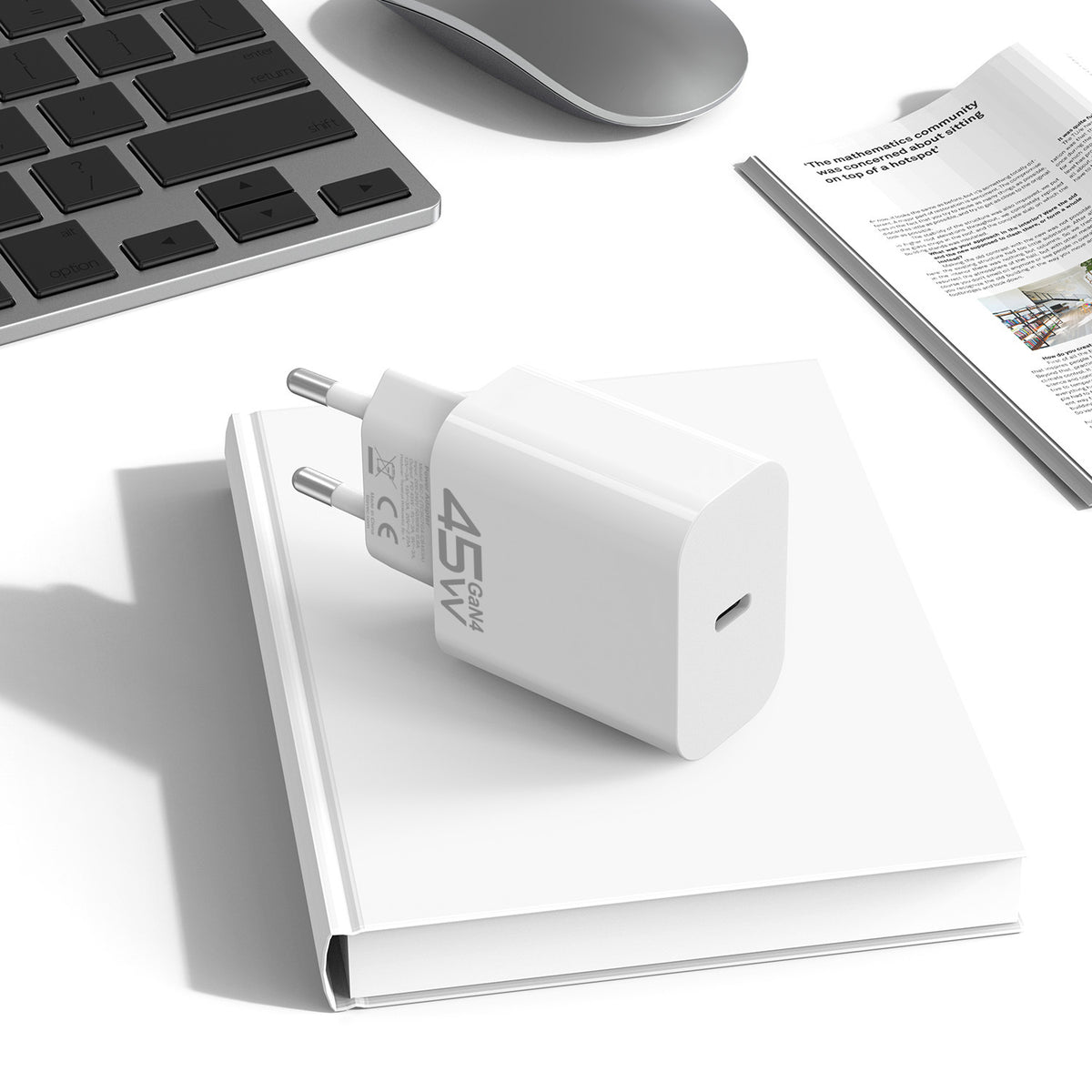 Ładowarka sieciowa Blavec BC-7, 45W, 3A, 1 x USB-C, Biała