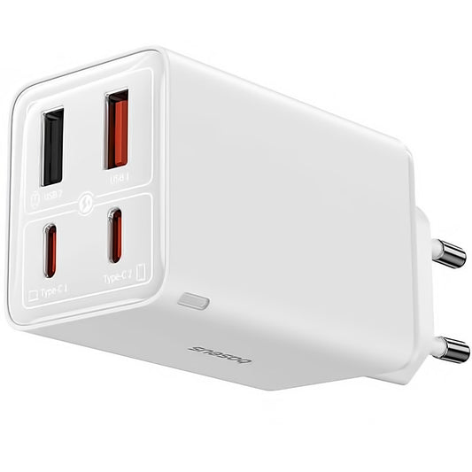 Baseus GaN6 Pro USB-C Cable Ładowarka sieciowa z kablem USB-C, 100W, 3.25A, 2 x USB-A - 2 x USB-C, biały P1016270521212-00