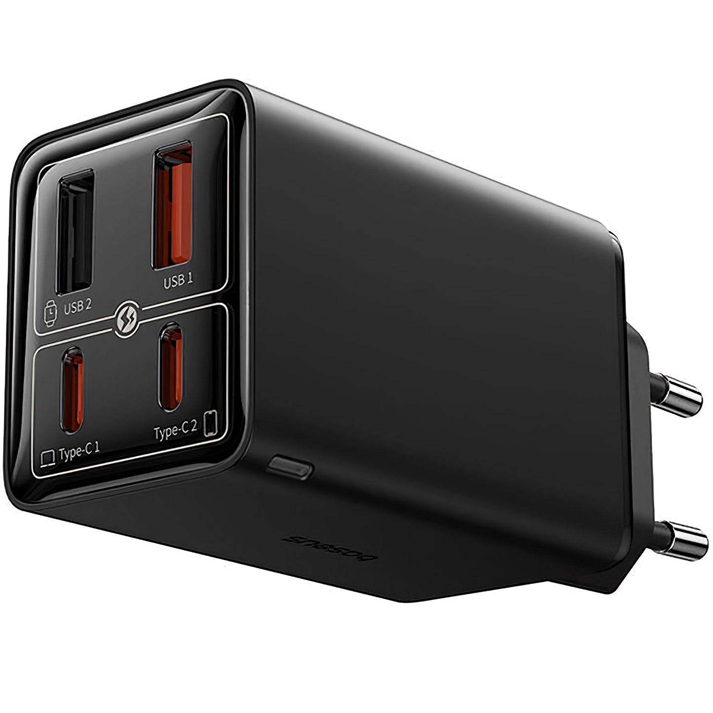 Ładowarka sieciowa z kablem USB-C Baseus GaN6 Pro, 100W, 3.25A, 2 x USB-A - 2 x USB-C, Czarny P10162705112-00