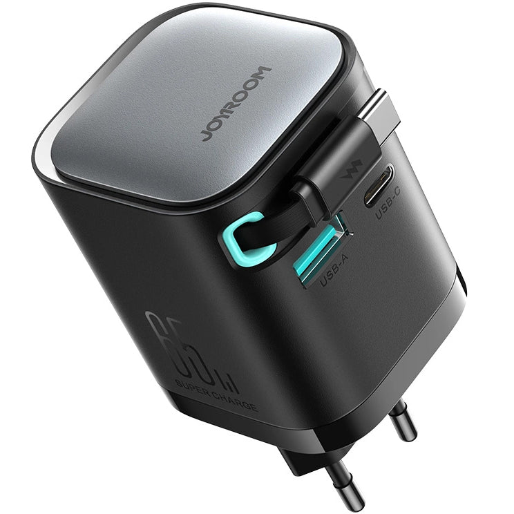 Ładowarka sieciowa Joyroom JR-TCL02 USB-C, 65W, 3A, 1 x USB-A - 1 x USB-C, czarna
